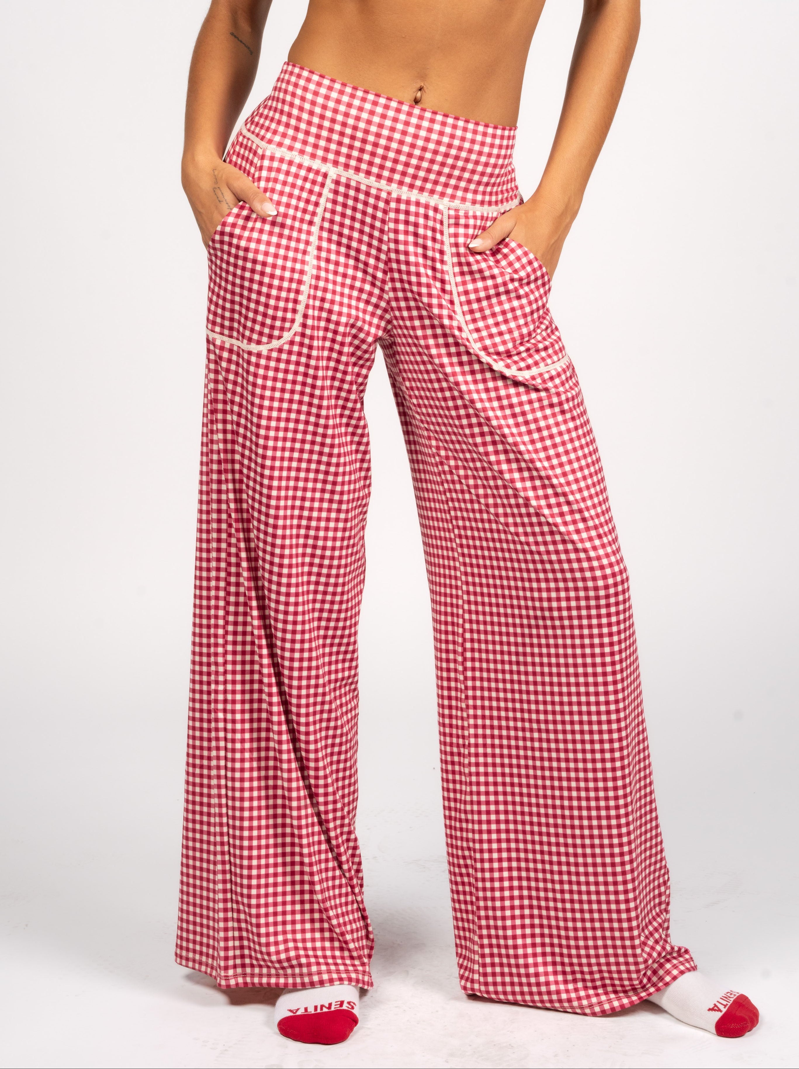 Senita Athletics Weekend Lounge Pant (32 in.) - Cherry Gingham