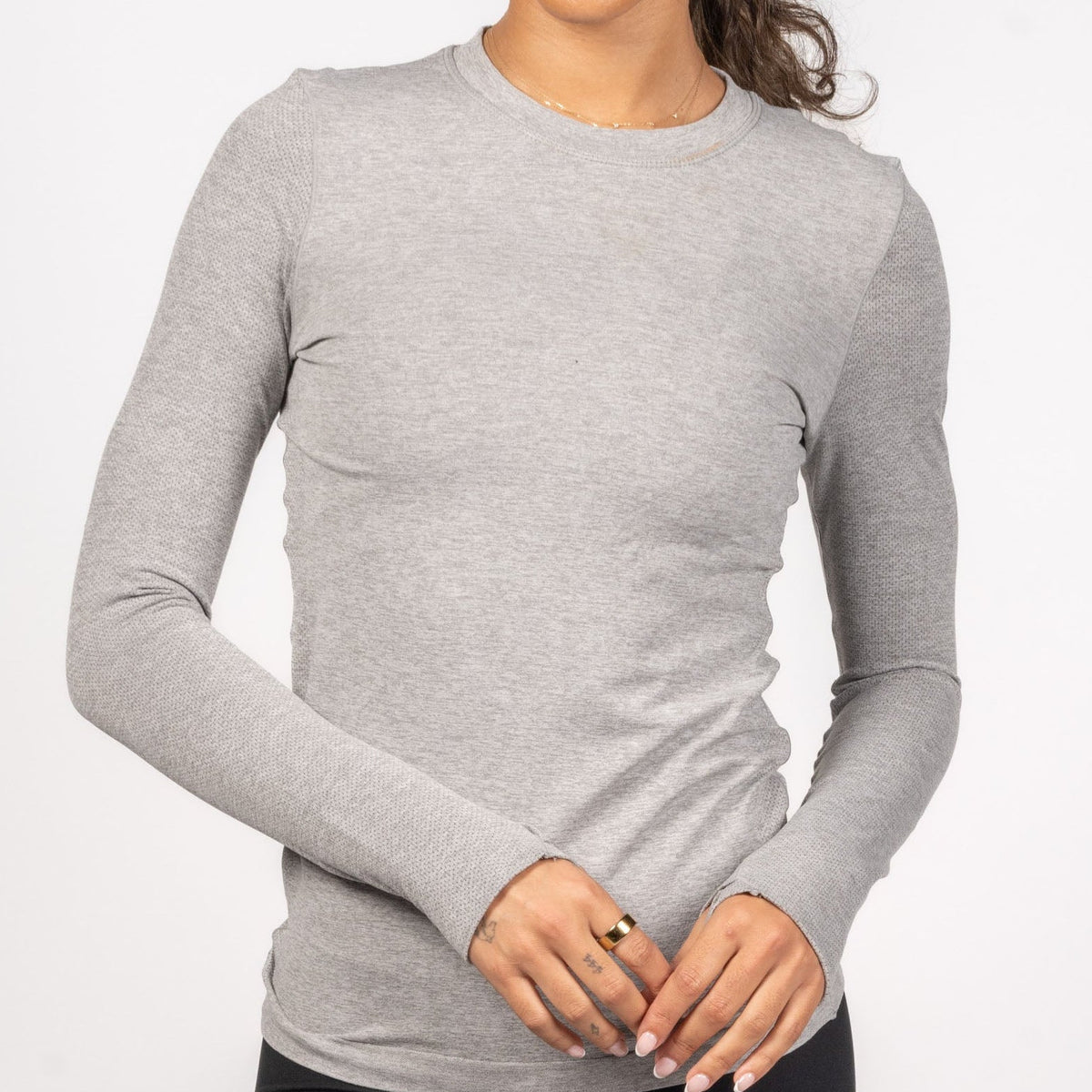 Tempo Long Sleeve - Heather Gray | Senita Athletics - Shop Now