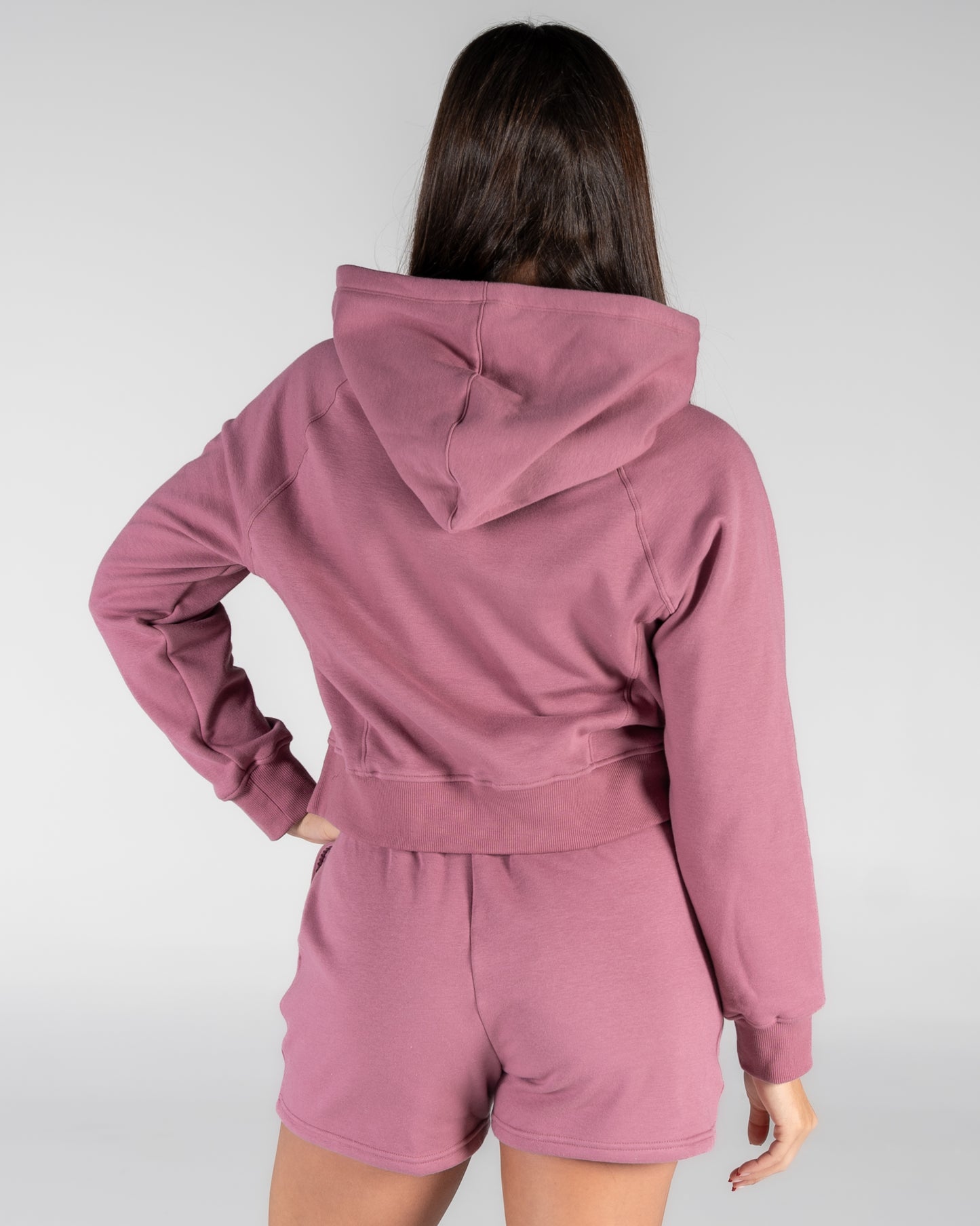 Classic Cropped Hoodie - Rose