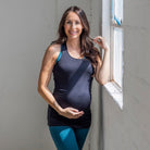 Bumpin' Maternity Tank - Black - Senita Athletics