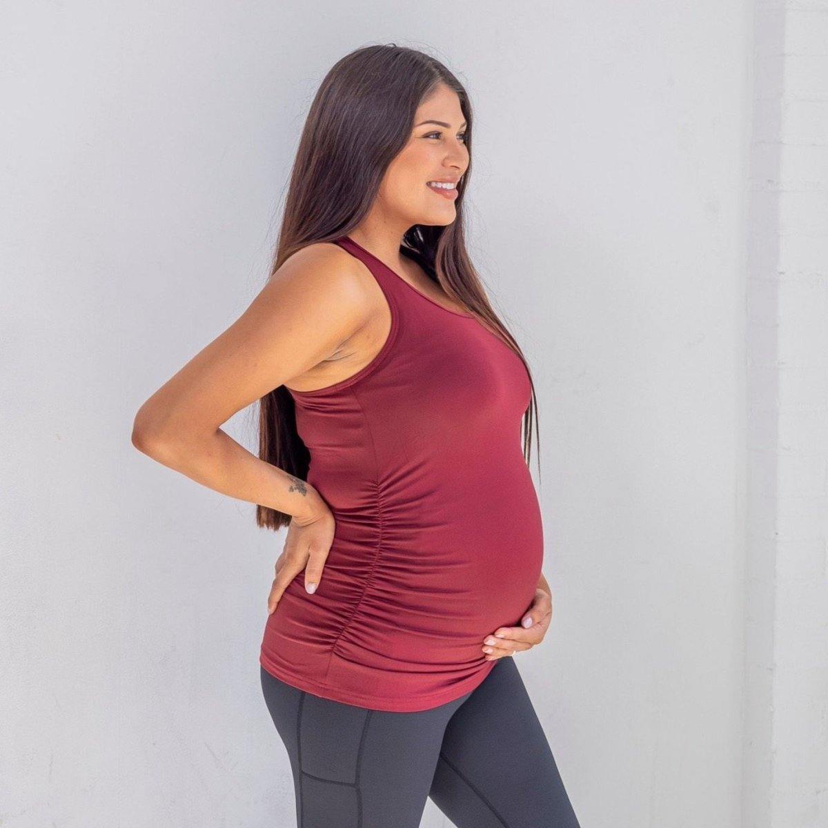 Bumpin' Maternity Tank - Mulberry - Senita Athletics