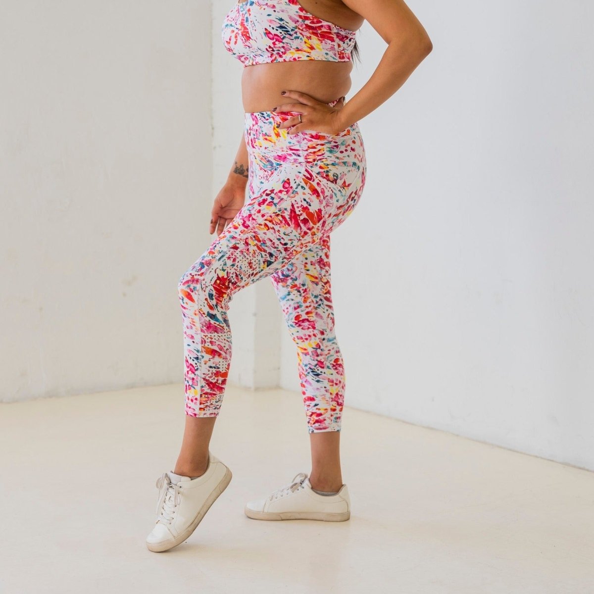 Denali Laser Cut Capris - Splash - Senita Athletics