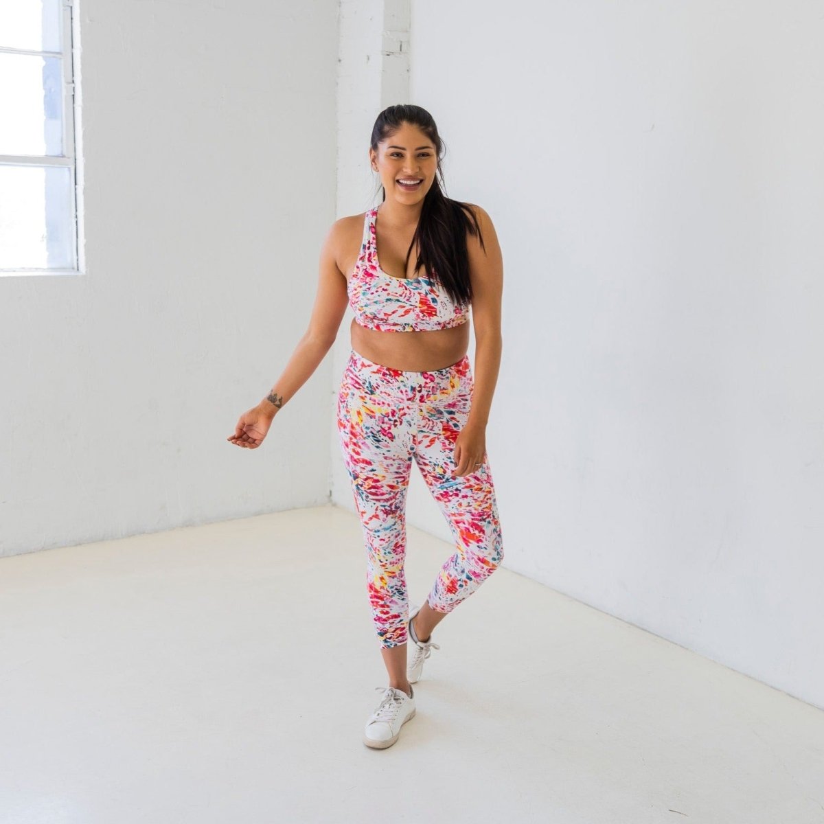 Denali Laser Cut Capris - Splash - Senita Athletics