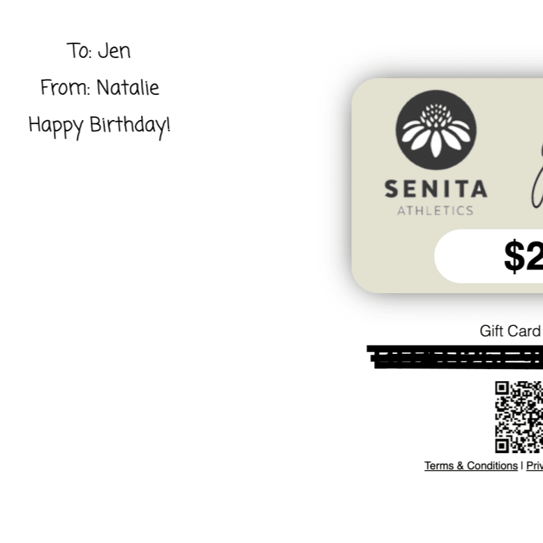 E-Gift Card - Senita Athletics