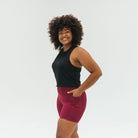 Energy Cropped Tank Top - Black - Senita Athletics