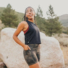 Energy Cropped Tank Top - Black - Senita Athletics