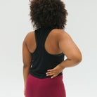 Energy Cropped Tank Top - Black - Senita Athletics