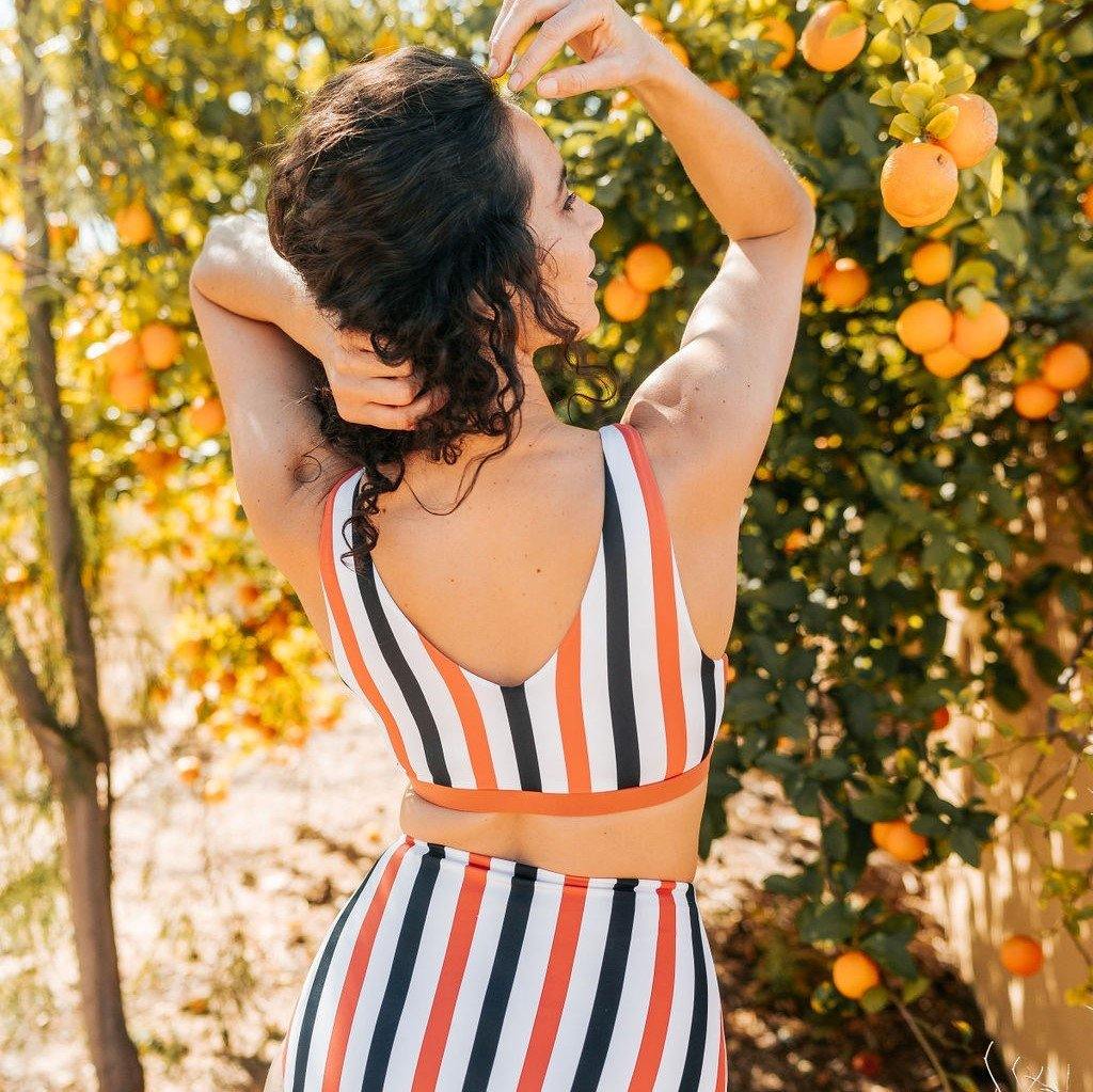 Havasu Bikini Top - Dreamsicle Stripe - Senita Athletics
