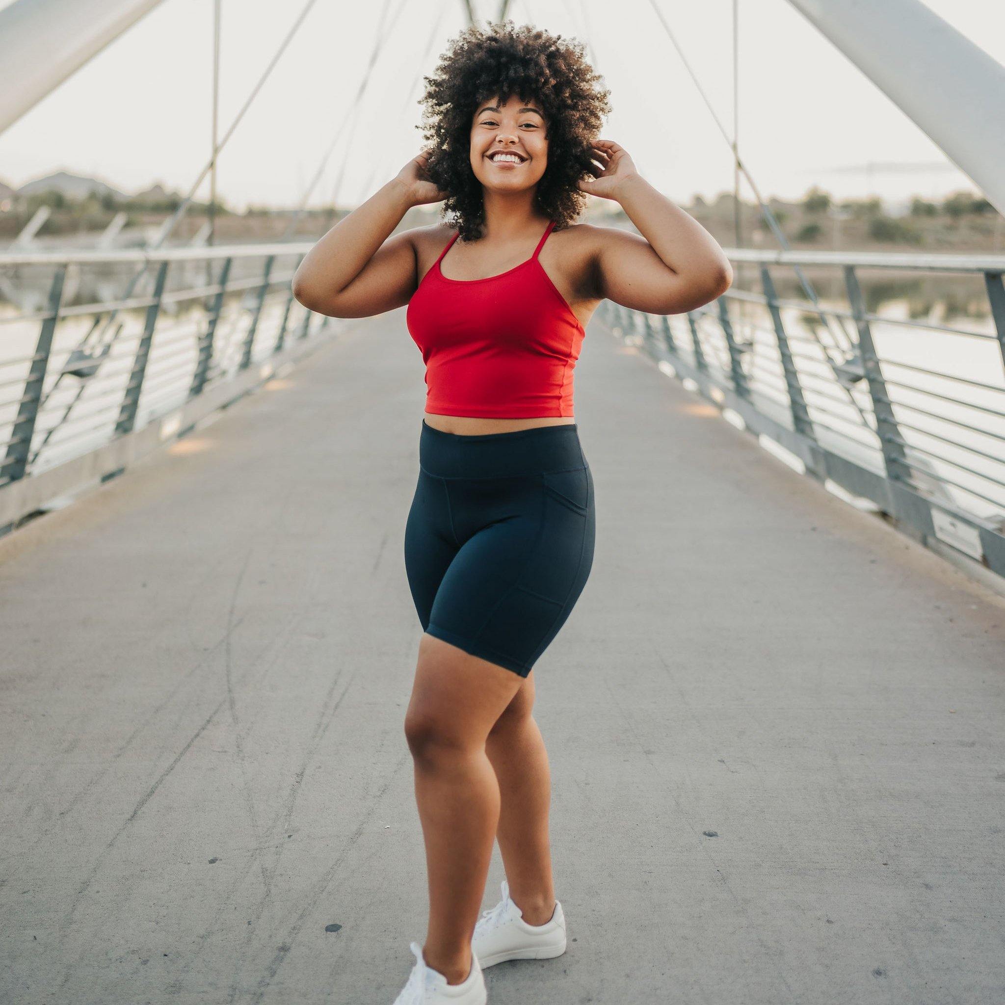 High Waisted Rio Shorts (7 in. inseam) - Navy - Senita Athletics