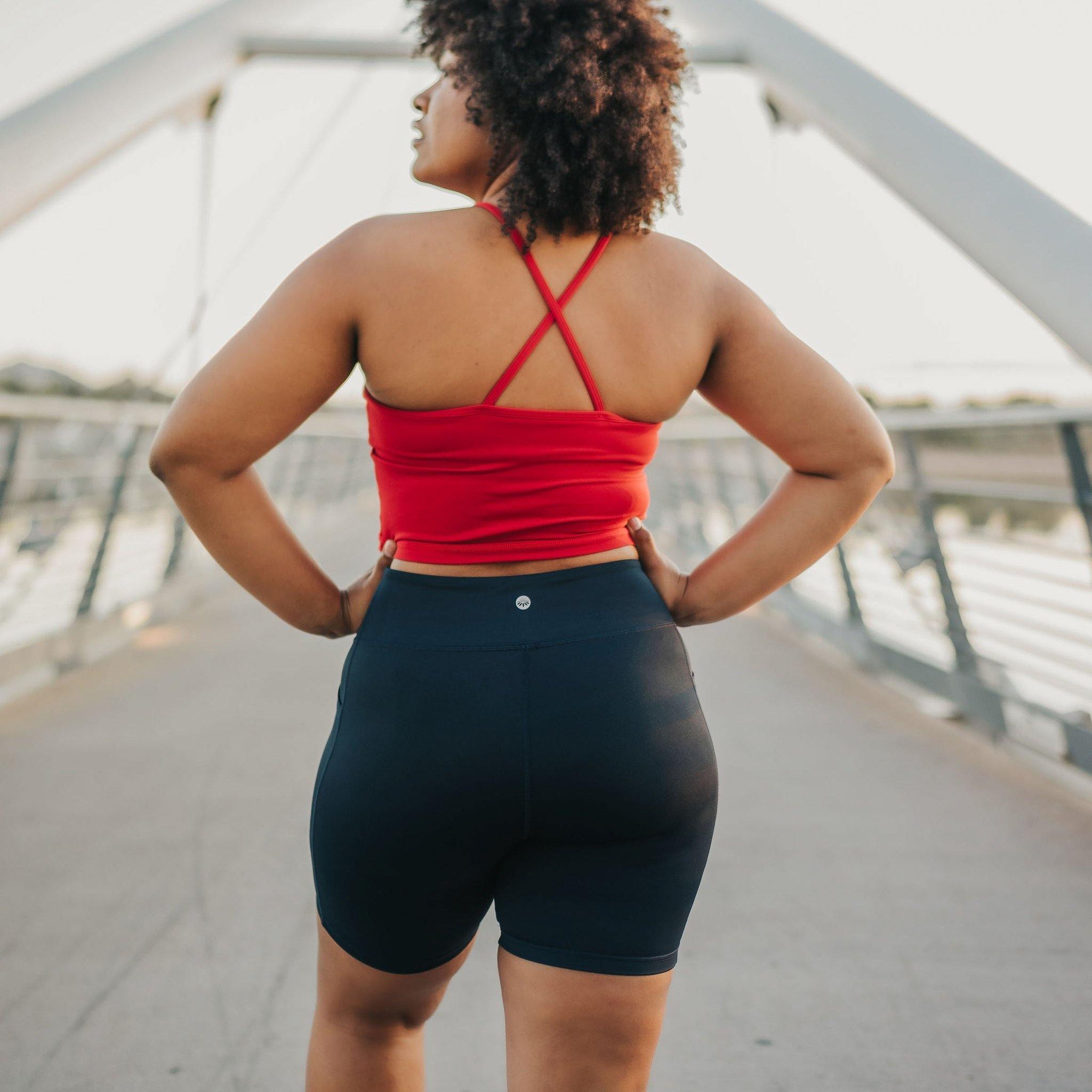 High Waisted Rio Shorts (7 in. inseam) - Navy - Senita Athletics