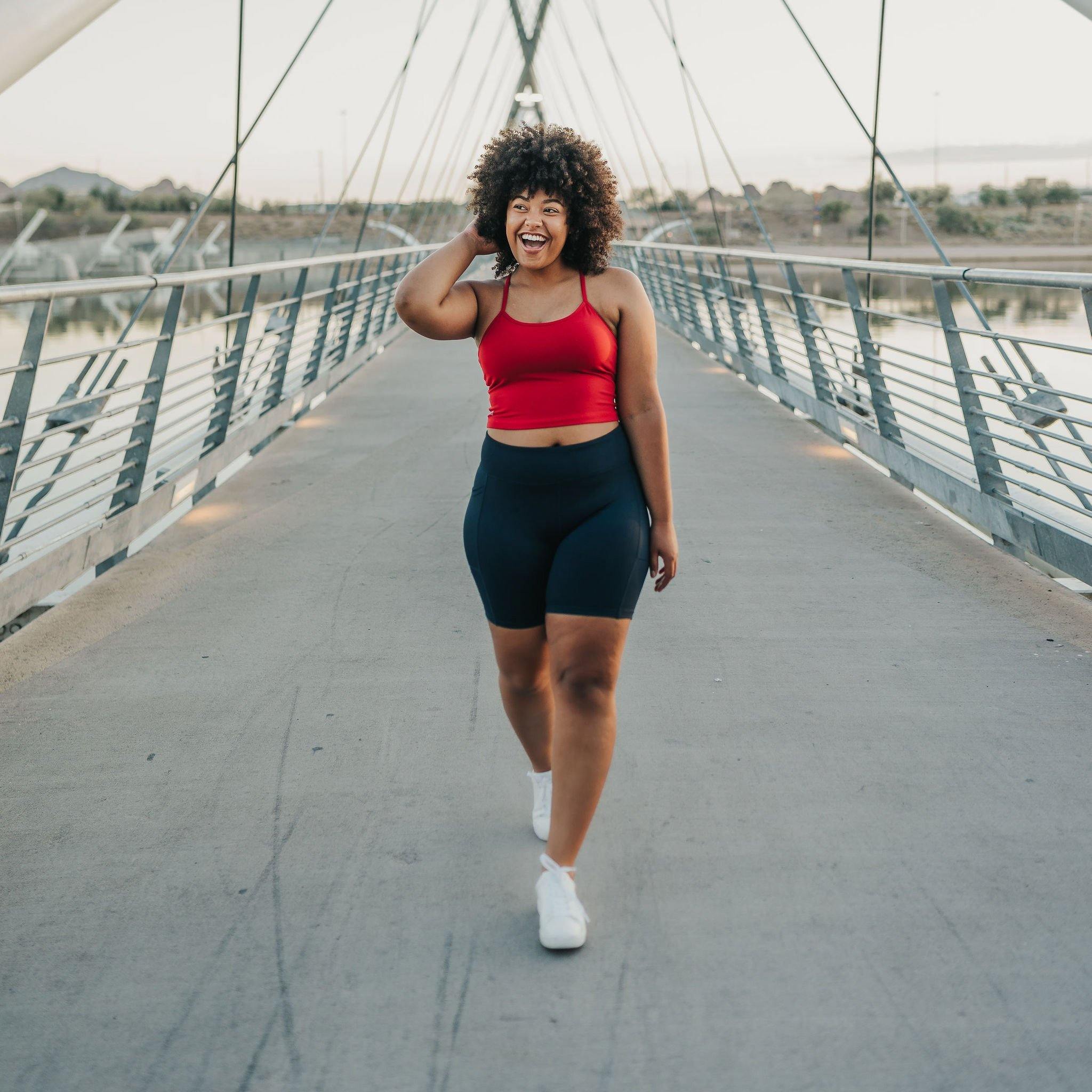 High Waisted Rio Shorts (7 in. inseam) - Navy - Senita Athletics