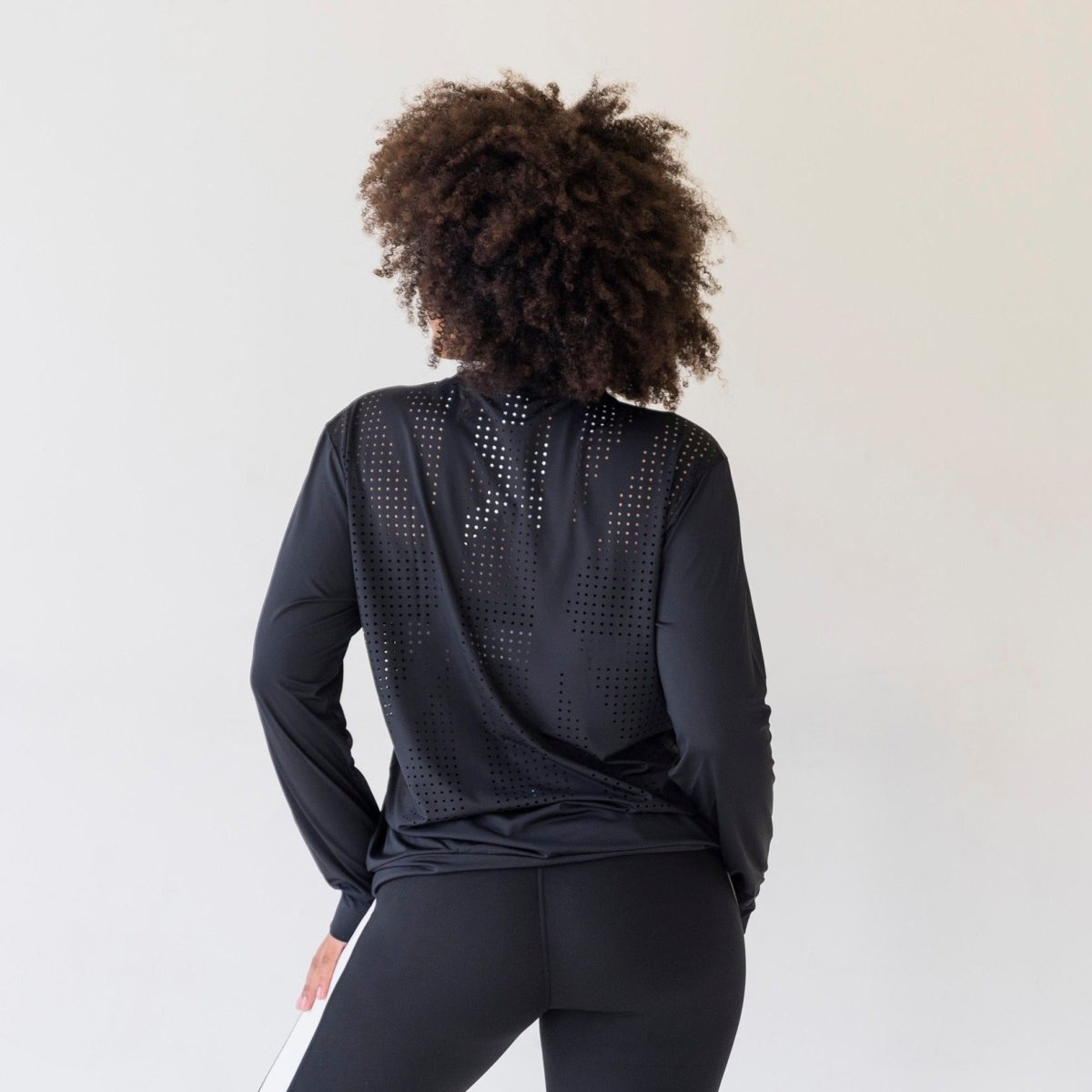 Laser Cut Pullover - Black - Senita Athletics