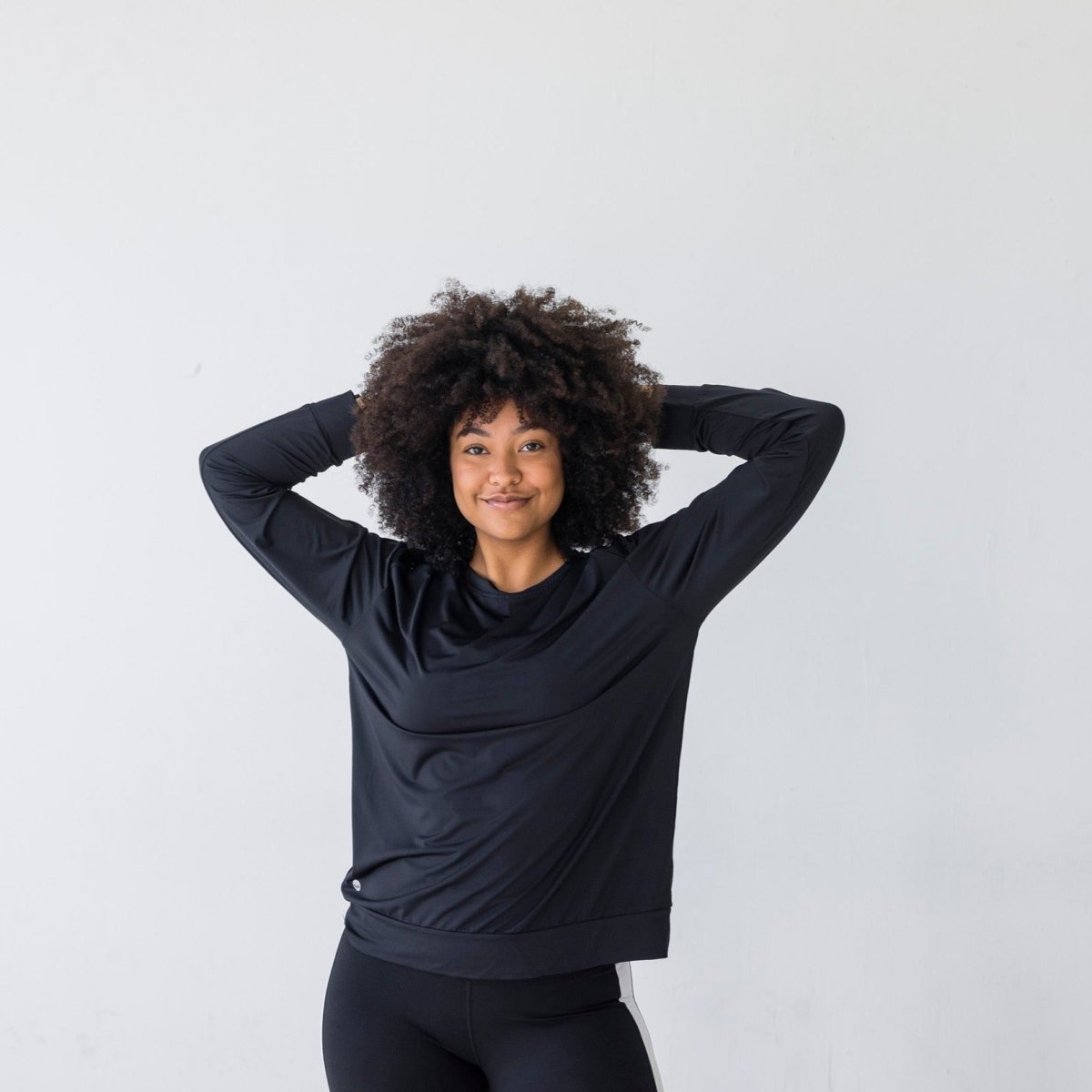 Laser Cut Pullover - Black - Senita Athletics