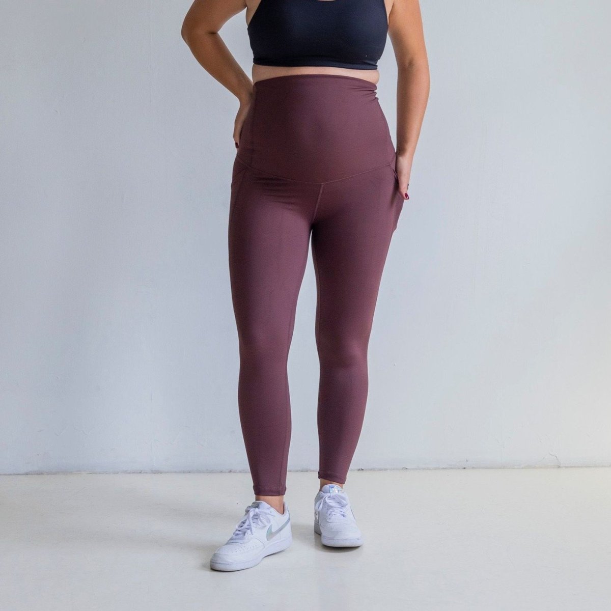 Lux Maternity Pants - Fossil - Senita Athletics
