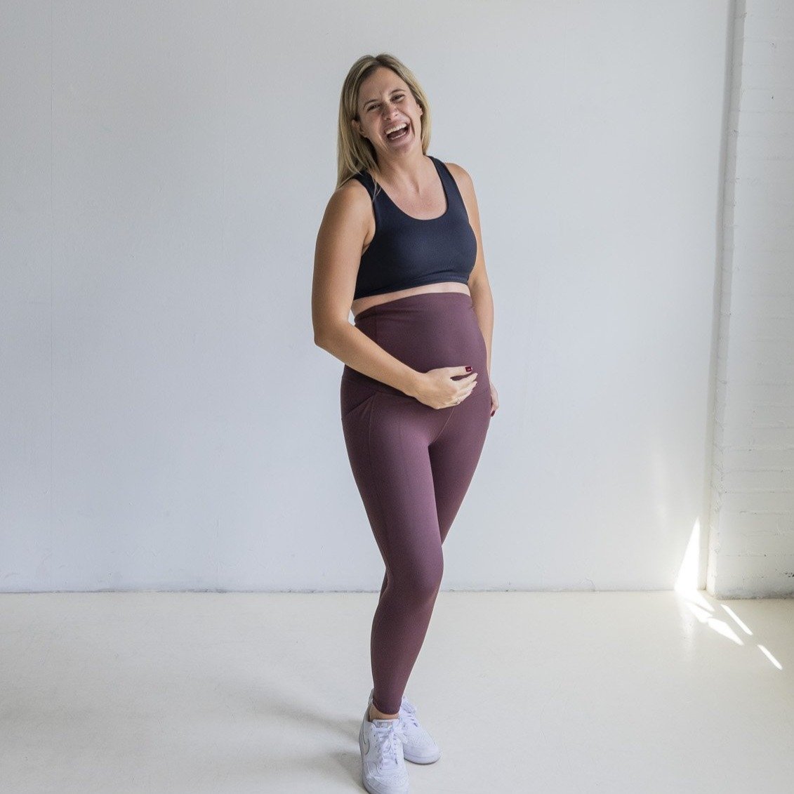 Lux Maternity Pants - Fossil - Senita Athletics