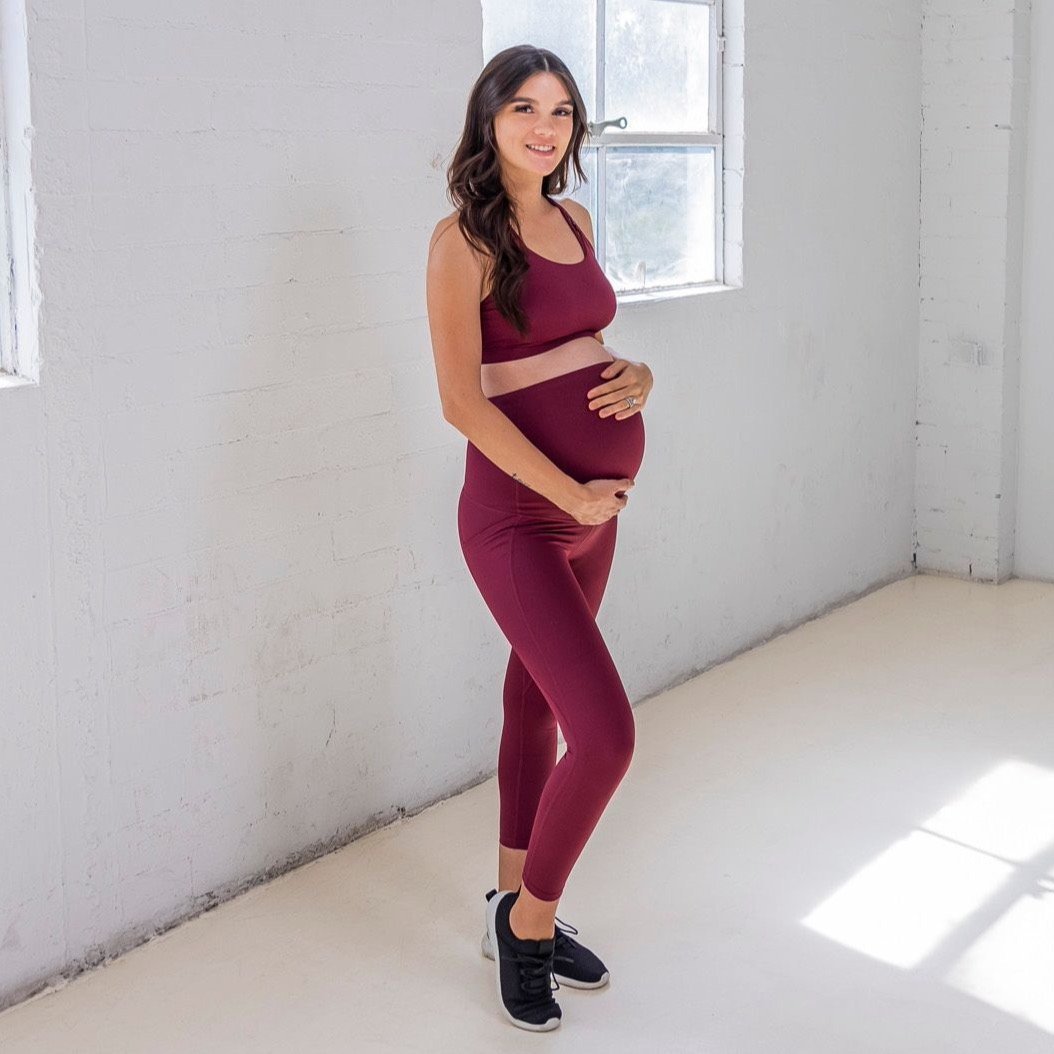 Mamacita Maternity Capris - Mulberry - Senita Athletics