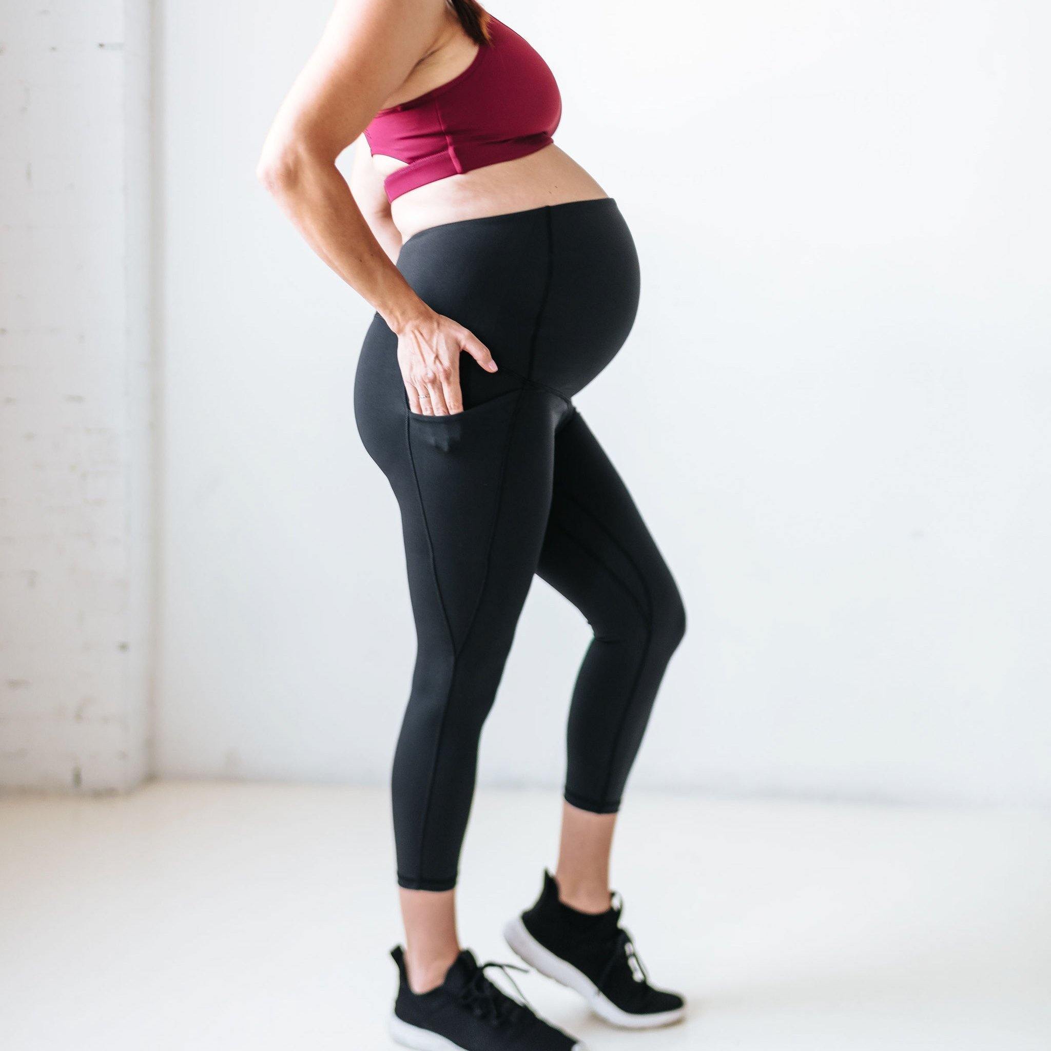 Maternity Skin Capris - Black - Senita Athletics