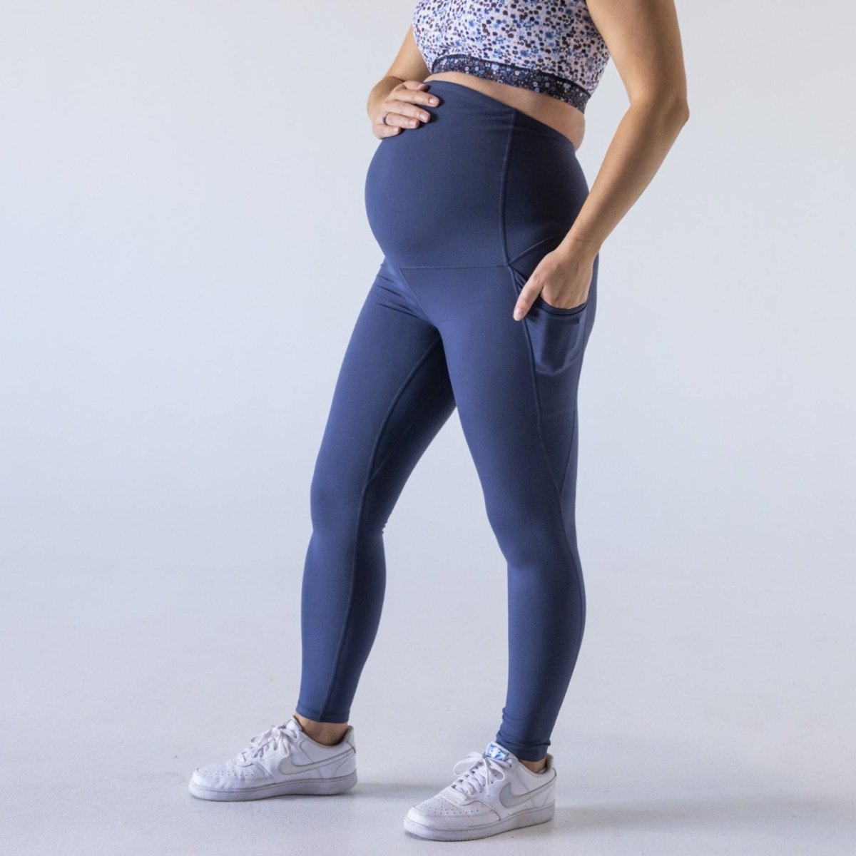 Maternity Skin Pants - Light Navy - Senita Athletics