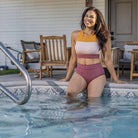 Mesa Cropkini - Gold / Blush / Marsala - Senita Athletics