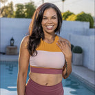 Mesa Cropkini - Gold / Blush / Marsala - Senita Athletics