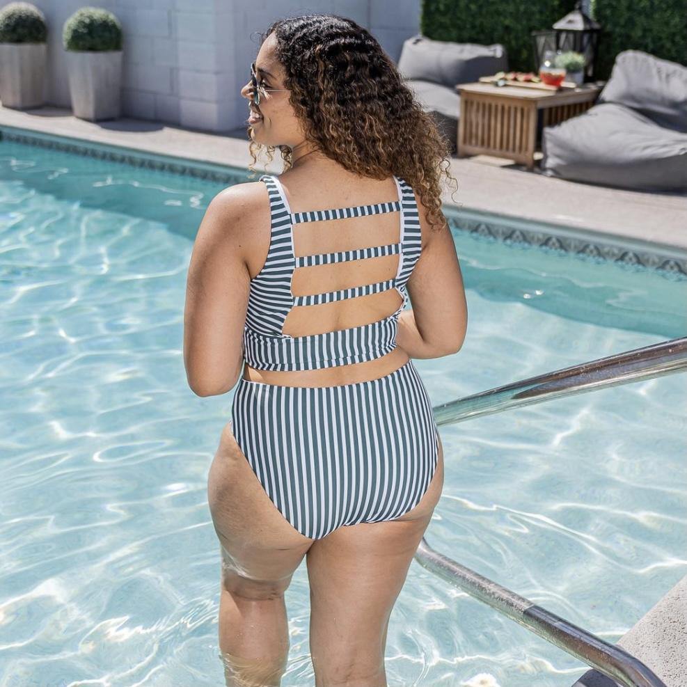 Mirage Bikini Bottoms - Ponderosa Stripe - Senita Athletics