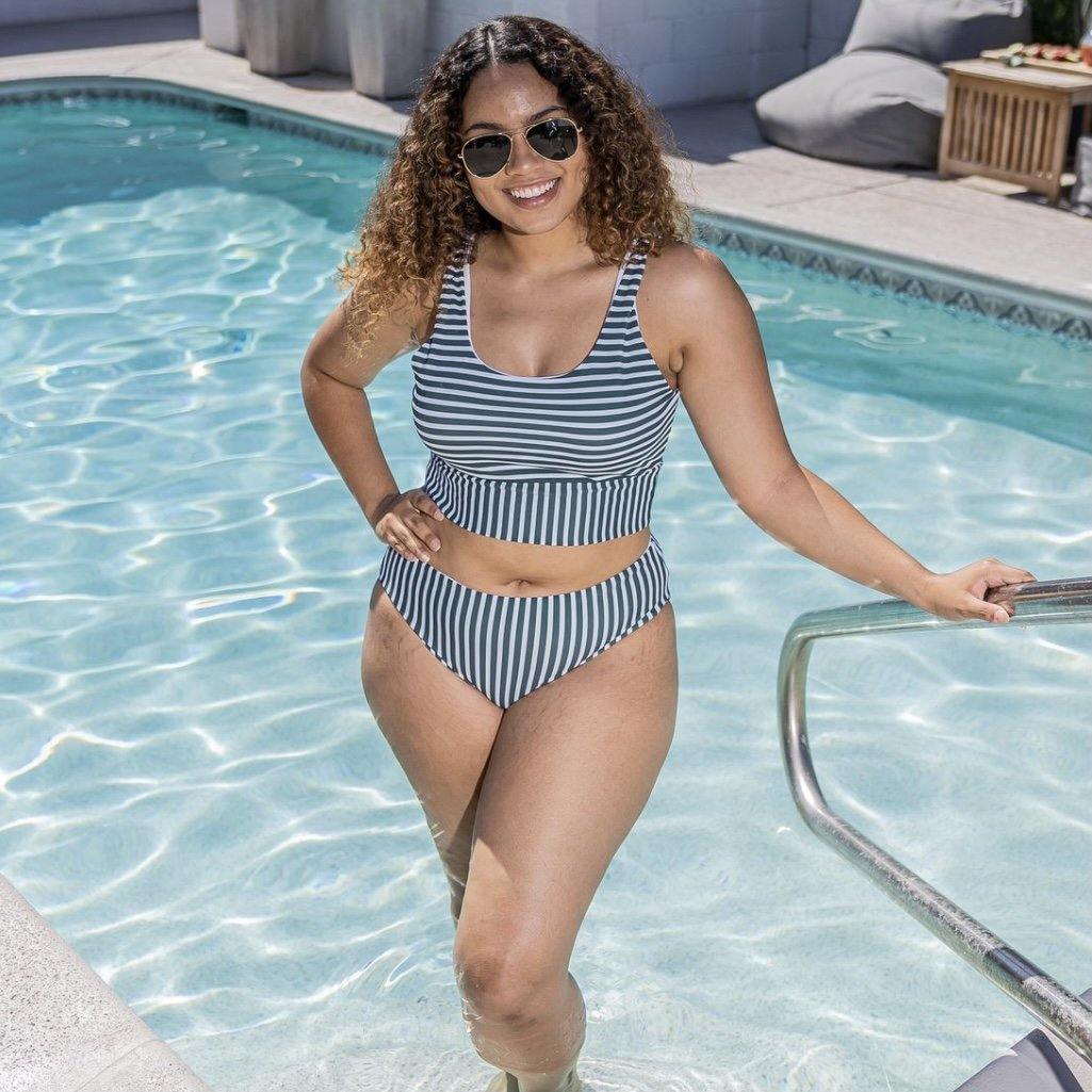 Mirage Bikini Bottoms - Ponderosa Stripe - Senita Athletics