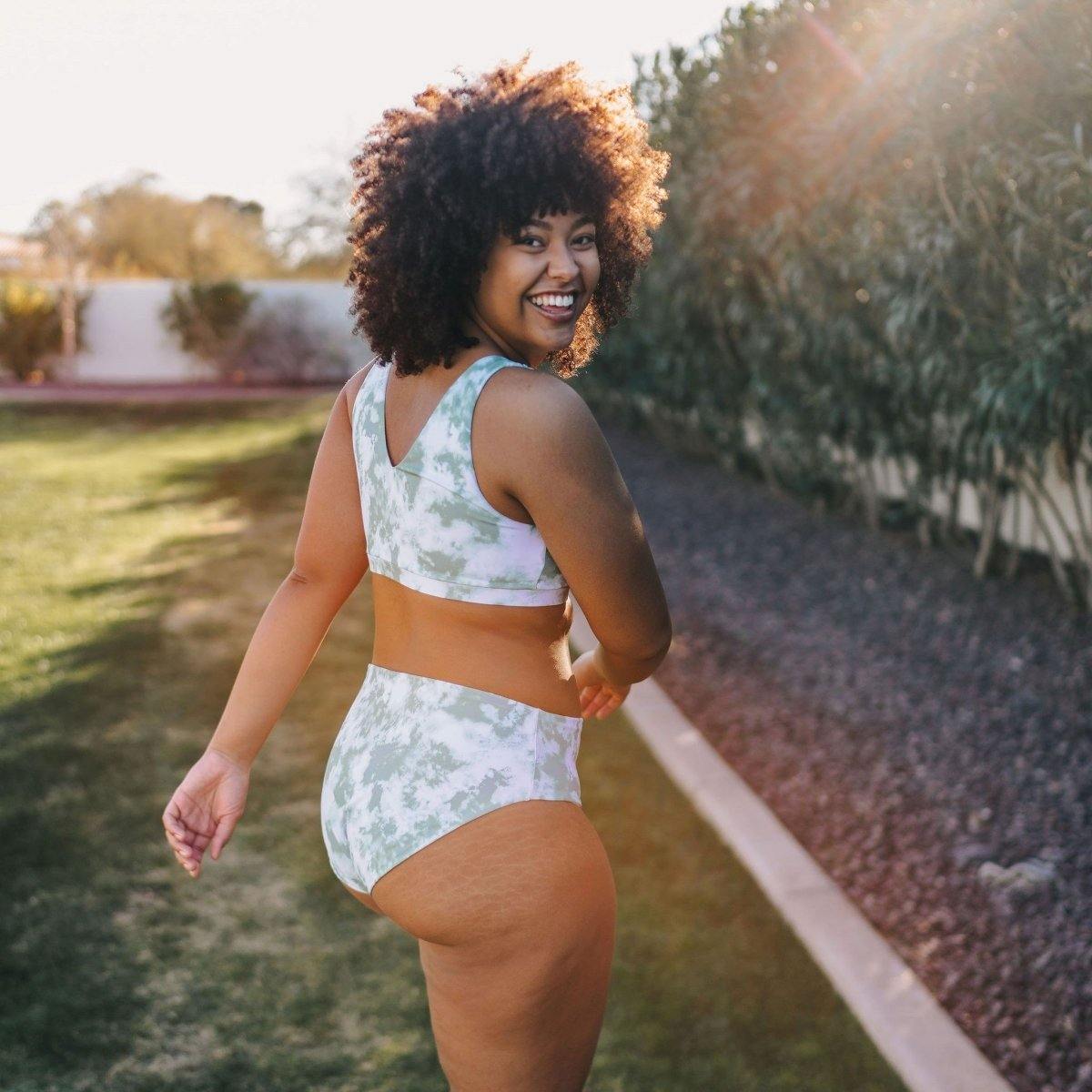 Mirage Bikini Bottoms - Spearmint Tie Dye - Senita Athletics