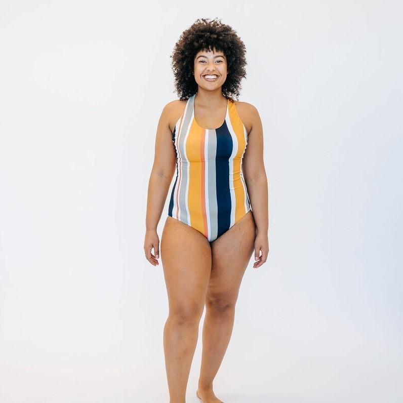 Queen Creek One Piece - Honey Stripe - Senita Athletics