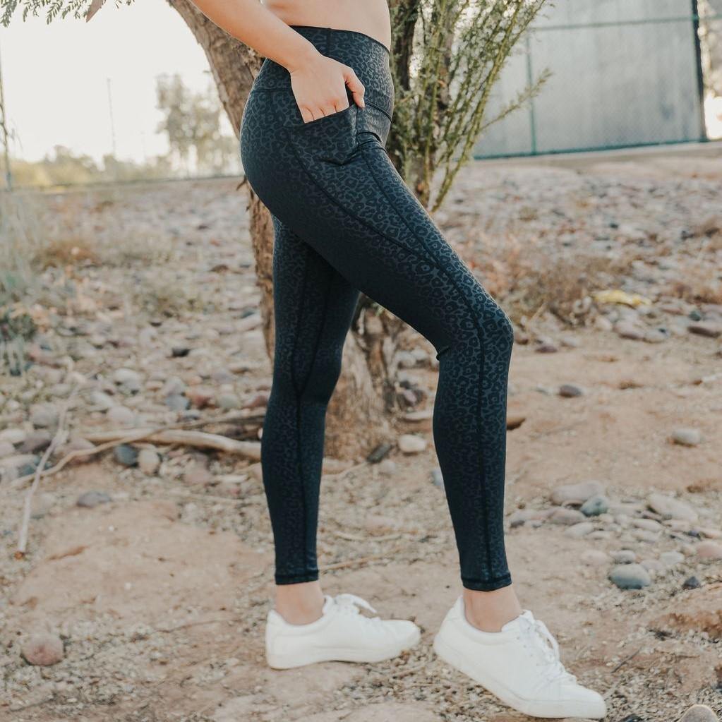 Shakti Lux Pants - Black Leopard - Senita Athletics