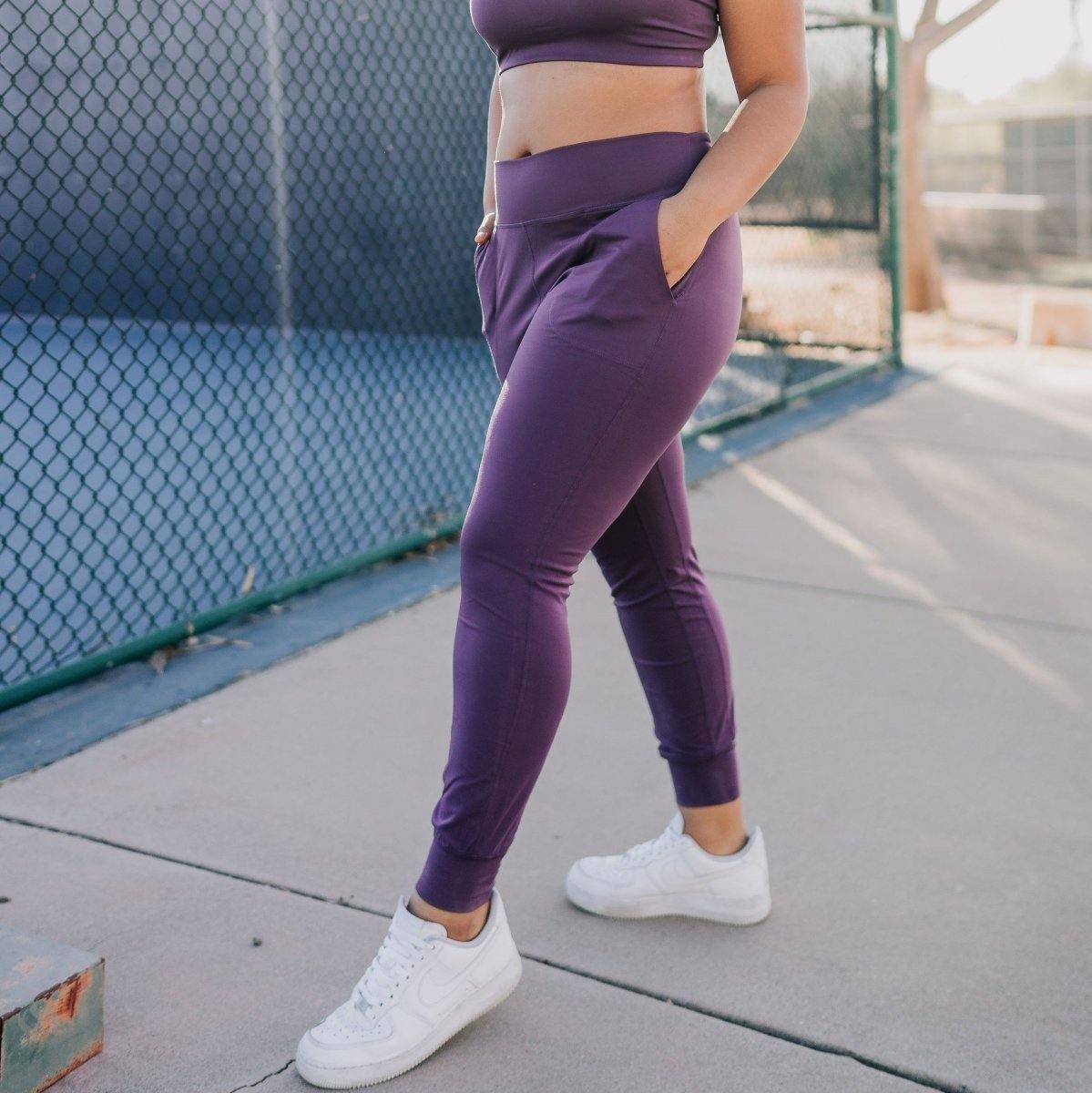 Studio Skin Joggers - Eggplant - Senita Athletics