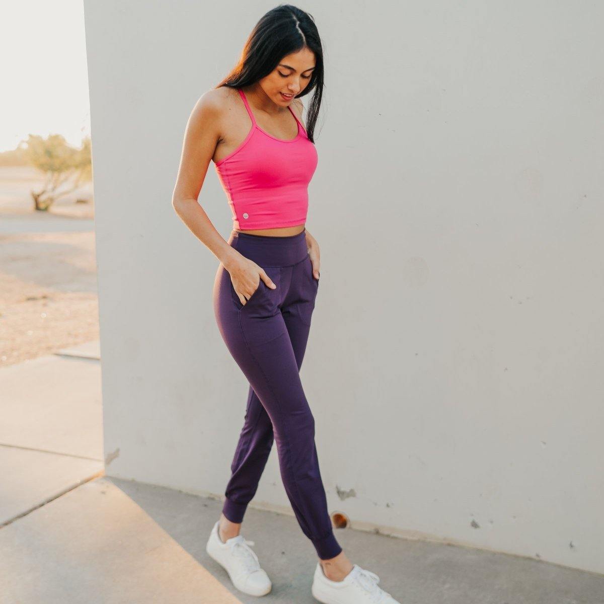 Studio Skin Joggers - Eggplant - Senita Athletics
