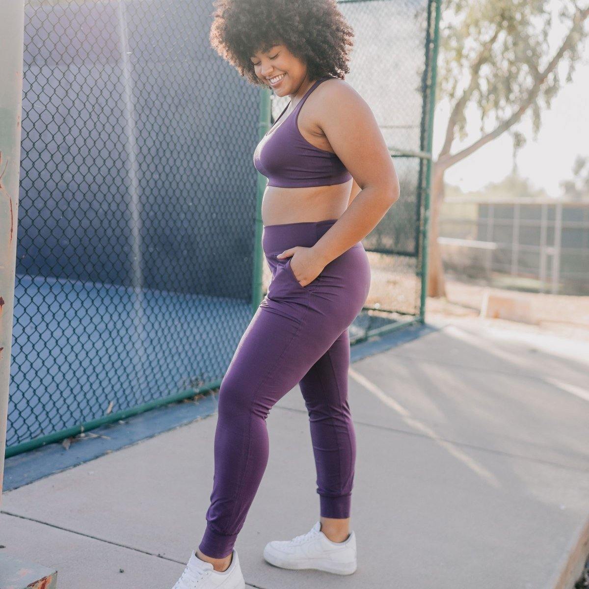 Studio Skin Joggers - Eggplant - Senita Athletics