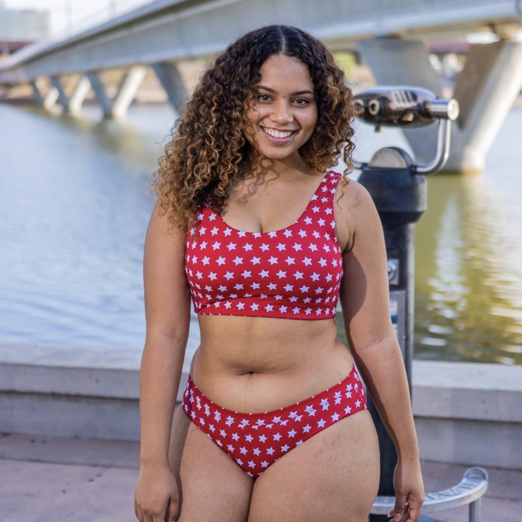 Sun City Bikini Bottoms - Cherry Stars - Senita Athletics