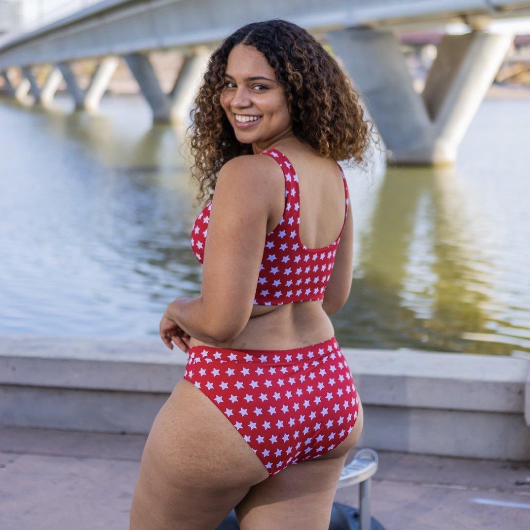 Sun City Bikini Bottoms - Cherry Stars - Senita Athletics