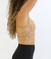 Skin Twist Back Crop - Honeycomb Sunburst
