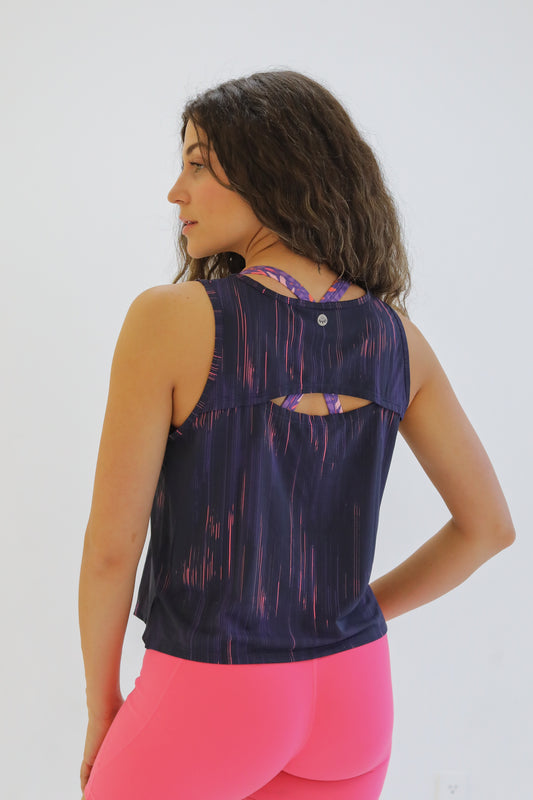 Breathetech Open Back Tank - Midnight Tech