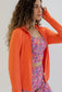 Bestie Zip Up Hoodie - Tangerine
