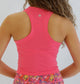Bella Ribbed Crop Tank - Dragonfruit