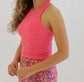 Bella Ribbed Crop Tank - Dragonfruit