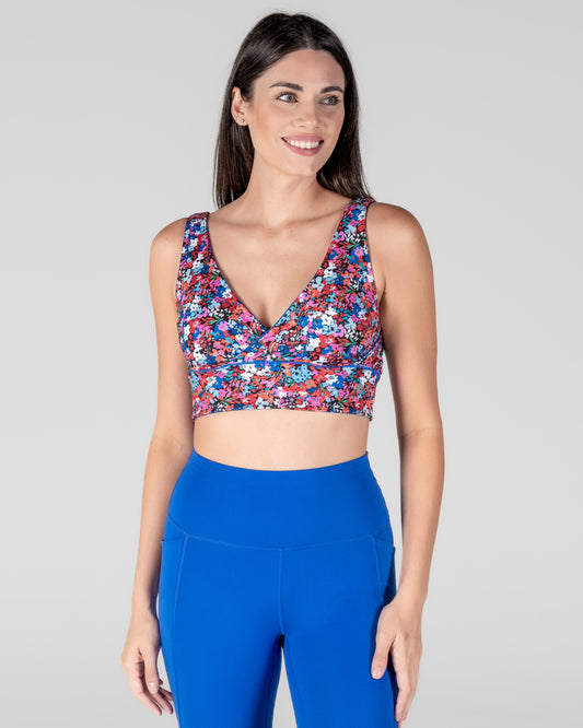4-in-1 Salutation Sports Bra - Cobalt Blue & Winter Garden *ALMOST GONE*