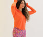 Bestie Zip Up Hoodie - Tangerine