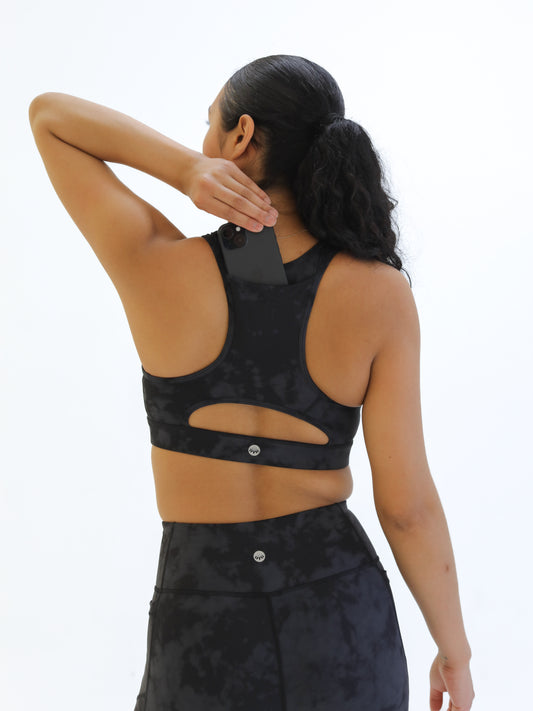 Lux Sarah Sports Bra - Onyx Tie Dye