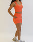 Lux High Waisted Rio Shorts (Multi-Lengths) - Tangerine