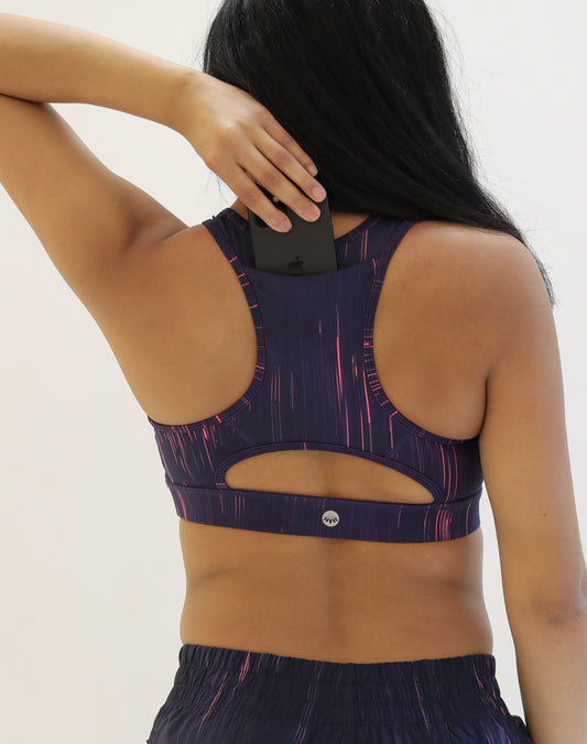Lux Sarah Sports Bra - Midnight Tech