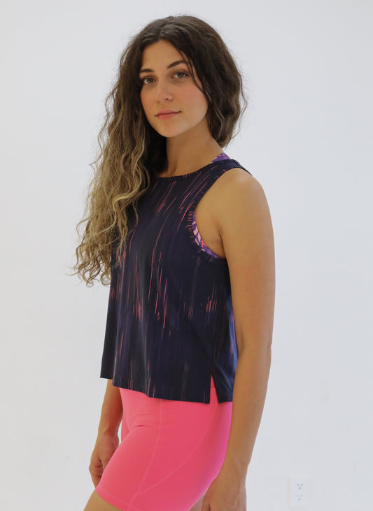 Breathetech Open Back Tank - Midnight Tech