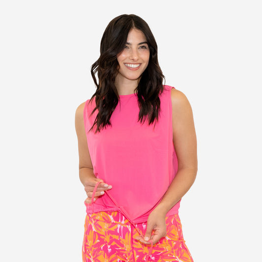 Arya Cinch Tank - Dragonfruit