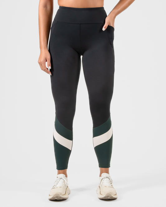 Ascend Leggings - Black, Juniper, Jet Stream