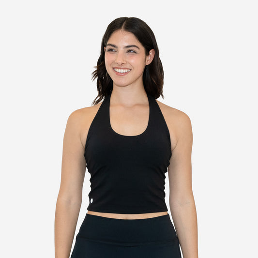 Jazz Halter Top - Black - FINAL SALE