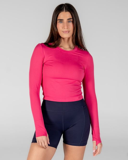 Tempo Short Long Sleeve - Hibiscus