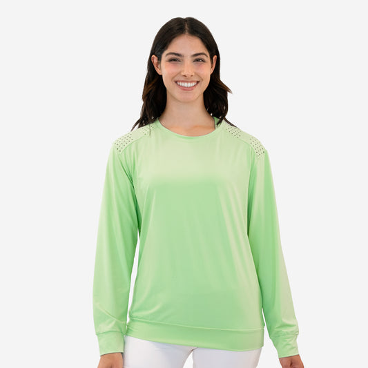 Laser Cut Pullover - Kiwi